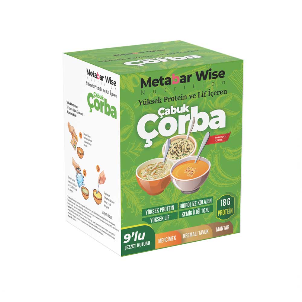 Metabar Wise Yüksek Proteinli Çabuk Meal(Öğün)- Mix – 9’lu Kutu