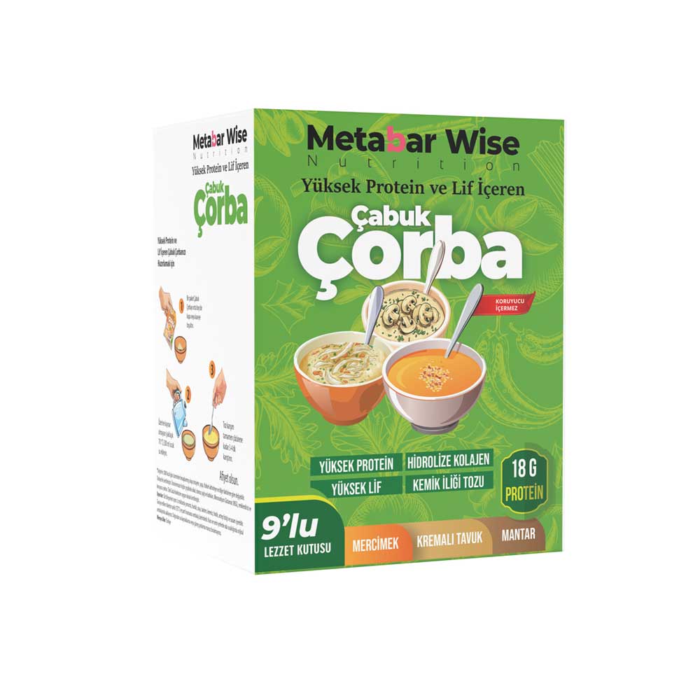 Metabar Wise Yüksek Proteinli Çabuk Meal(Öğün)- Mix – 9’lu Kutu