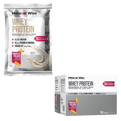 Metabar Wise Whey Protein – Aromasız Saşe – 30’lu Kutu