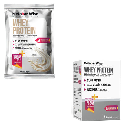 Metabar Wise Whey Protein – Aromasız Saşe – 7’li Kutu