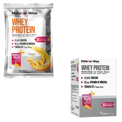 Metabar Wise Whey Protein – Kavun Aromalı Saşe – 7’li Kutu
