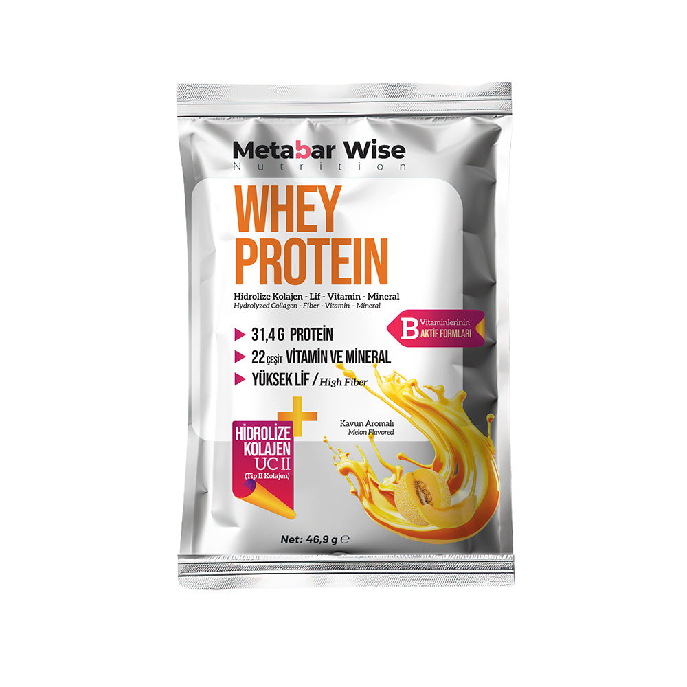 Metabar Wise Whey Protein – Kavun Aromalı Saşe – 7’li Kutu