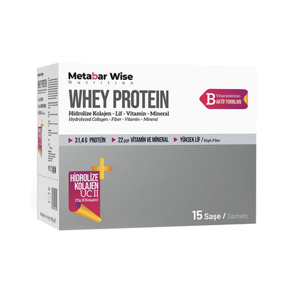 Metabar Wise Whey Protein – Aromasız Saşe – 15’li Kutu