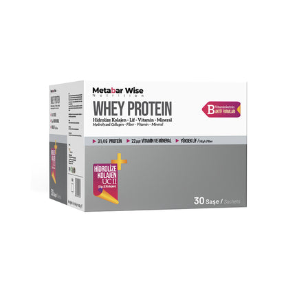Metabar Wise Whey Protein – Aromasız Saşe – 30’lu Kutu