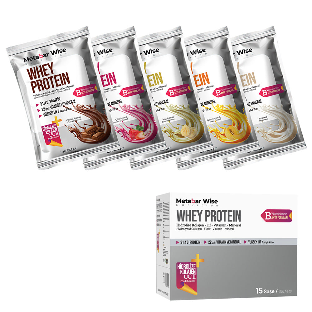 Metabar Wise Whey Protein – Mix – 15’li Kutu