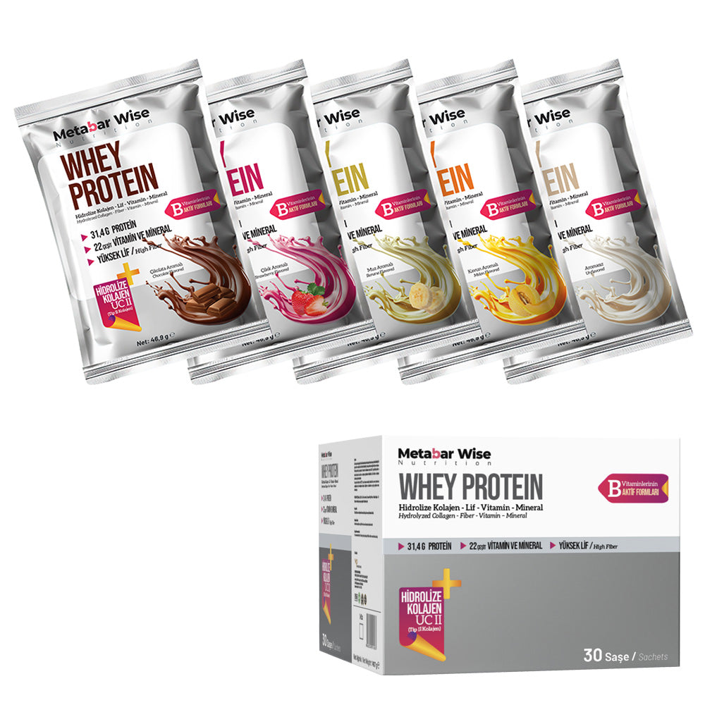 Metabar Wise Whey Protein Saşe Mix 30'lu Kutu