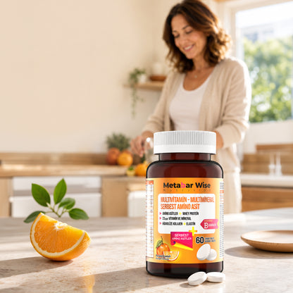 Metabar Wise Whey Protein – Portakal Aromalı Çiğneme Tableti – 60 Tablet
