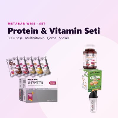 Protein & Vitamin Seti 30'lu · Saşe, Multivitamin, Çorba ve Shaker