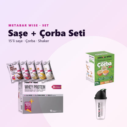 Saşe + Çorba Seti 15'li · Saşe, Çorba ve Shaker