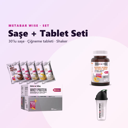 Saşe + Tablet Seti 30'lu · Saşe, Tablet ve Shaker